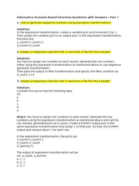 Image result for Informatica Scenarios