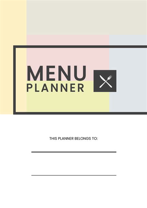 Image result for Printable Menu Planner Template