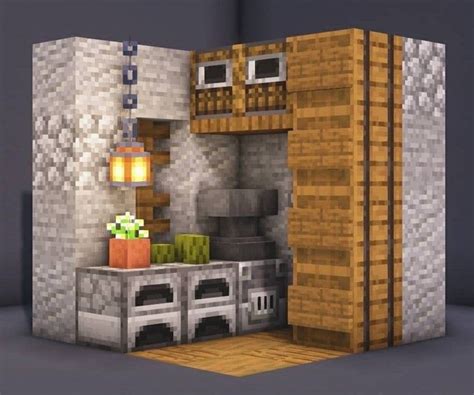 Image result for Minecraft 4 Block Small Kitchen