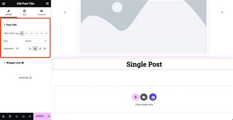 Toradh íomhá ar Elementor Blog Post Template