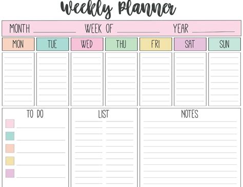 Image result for Weekly Planner Inspiration