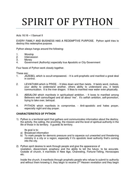 Image result for Spirit of Python