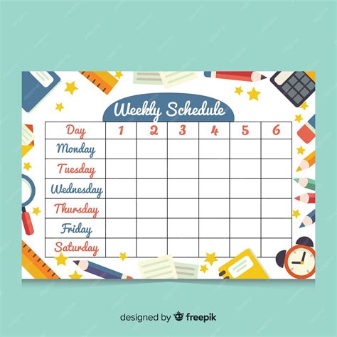 Weekly Schedule Graph に対する画像結果