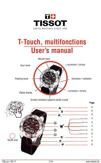 Image result for Tissot T-Touch User Manual