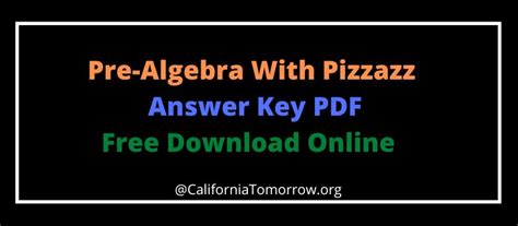 Image result for Get the Message Pre-Algebra with Pizzazz