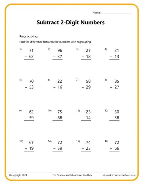 Image result for 2nd Grade Subtraction Math Questions