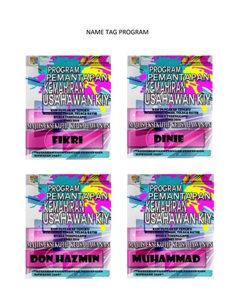 Image result for Name Tag Program