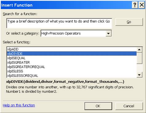 Afbeeldingsresultaten voor A Menu of Formulas in the Insert Function Dialog Box