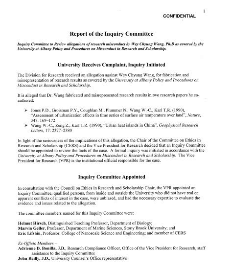 Image result for Example of Committee of Enquiry Report