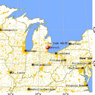 Afbeeldingsresultaten voor 48135 Zip Code County Map