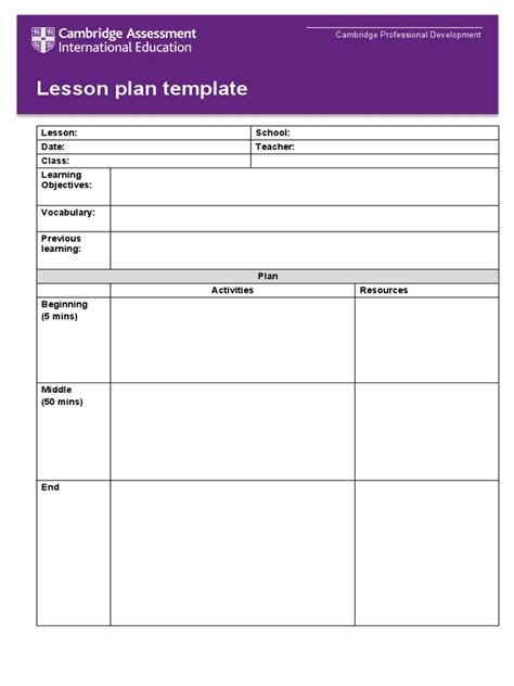 Image result for Sample Lesson Plan Template