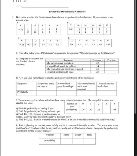 Image result for Joint Probability Distribution Worksheets