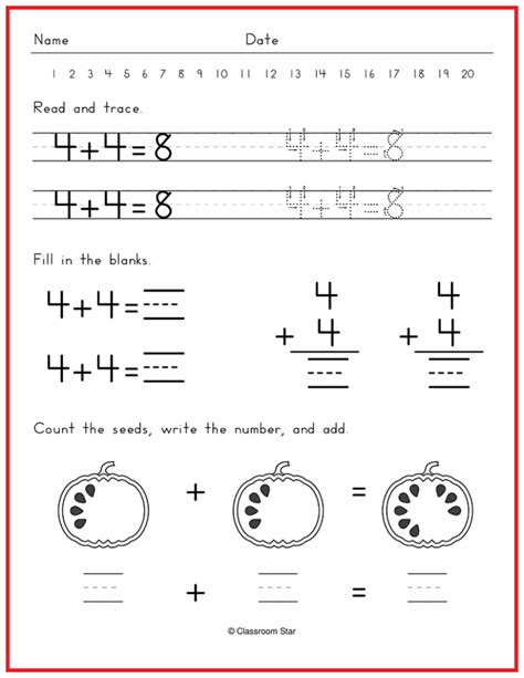 Plus 4 Worksheet માટે ઇમેજ પરિણામ