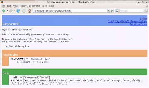 Toradh íomhá ar Python 3 Module Index