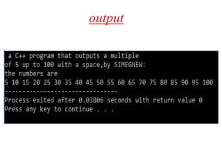 Toradh íomhá ar C Program Examples with Output