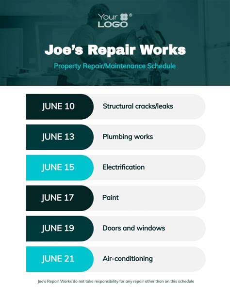 Afbeeldingsresultaten voor Property Maintenance Schedule Template