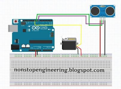Image result for Ultrasonic Radar System Using Arduino Circuit Diagram