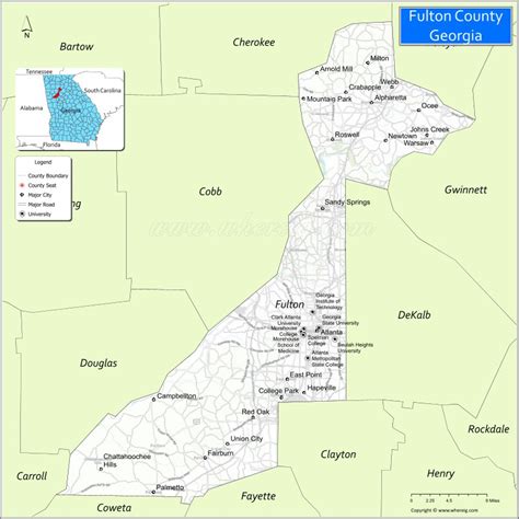 Image result for Fulton County Georgia Map