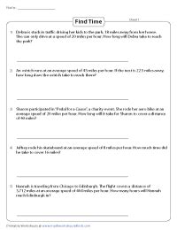 Image result for Math 6 Distance Speed and Time Worksheet