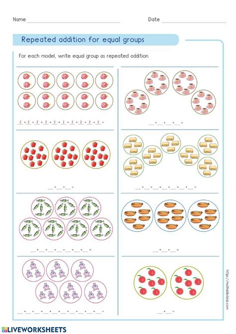Image result for Multiplication as Repeated Addition Worksheet 3rd Grade