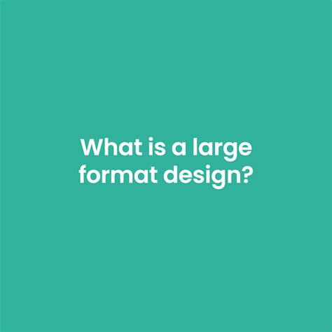 Image result for Large Format Design Example