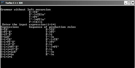 Image result for Algorithm Fo Recursive Des Cet Parser in Compiler Design