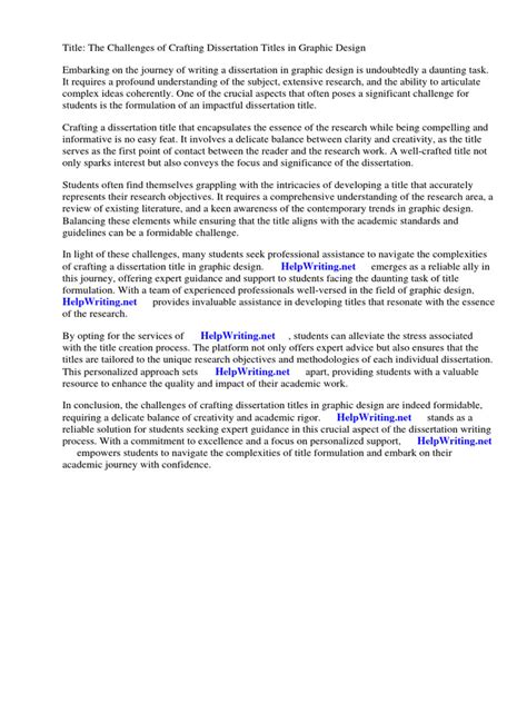 Image result for Dissertation Titles