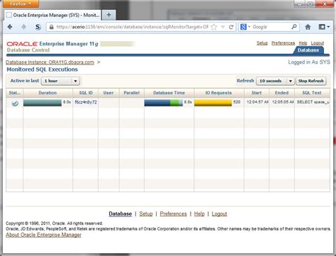 Real-Time SQL Monitoring に対する画像結果