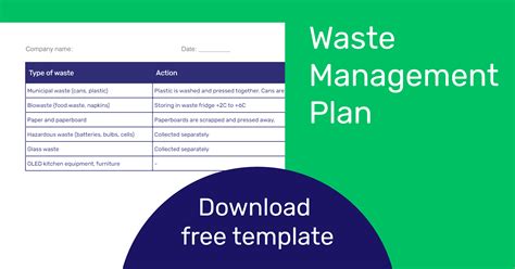 Toradh íomhá ar Hazardous Waste Management Plan Template
