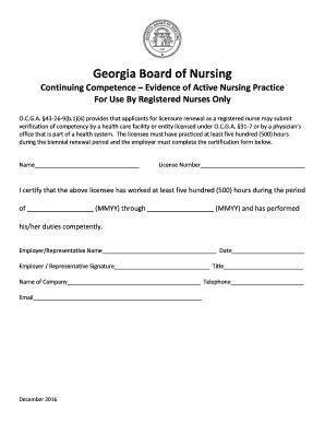 Afbeeldingsresultaten voor GA Nursing License