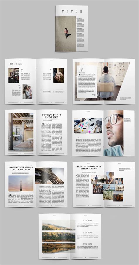 Image result for InDesign Layout Templates Free Modern Magazine