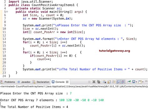 Toradh íomhá ar Any Count Principle in Java