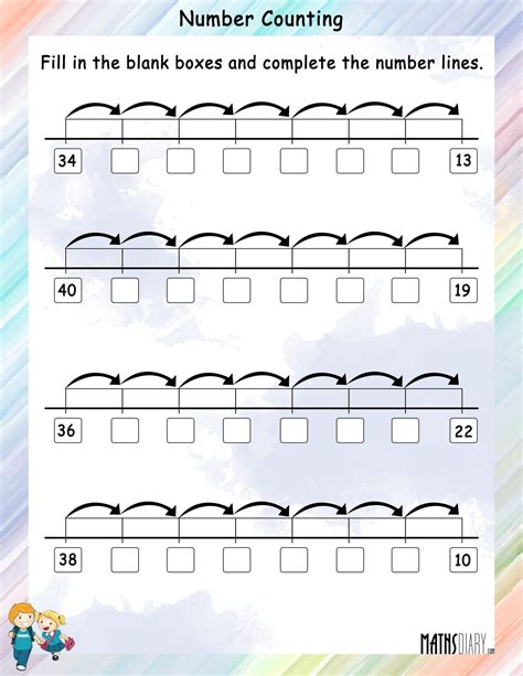 Complete the Number Line Worksheet に対する画像結果