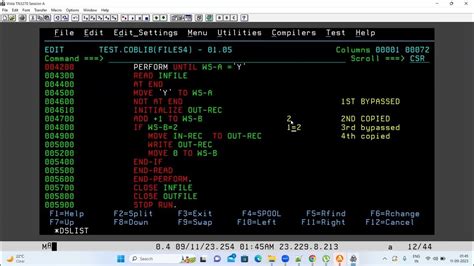 Mainframe File に対する画像結果
