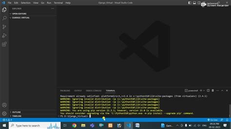 Toradh íomhá ar vs Code Virtual Environment