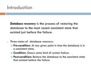 Process of Database Recovery に対する画像結果