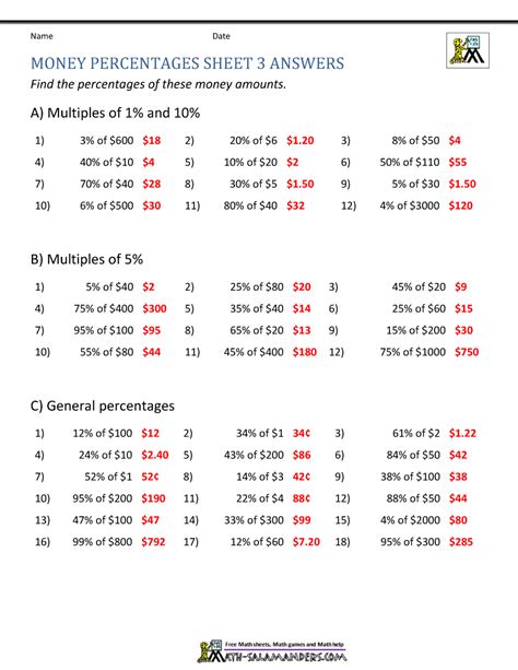 Image result for Money Math Answer Key