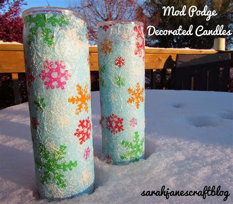 Toradh íomhá ar Decorating Candles Using Mod Podge