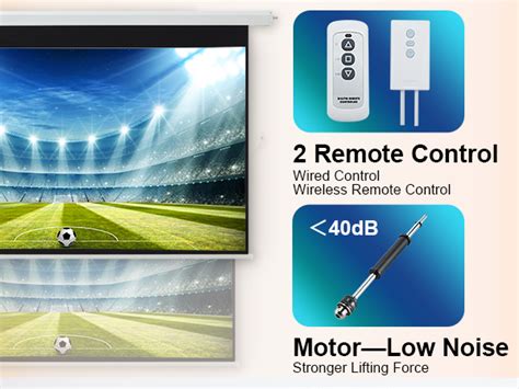 Toradh íomhá ar Retractable Projector Screen Remote B0409 Remote