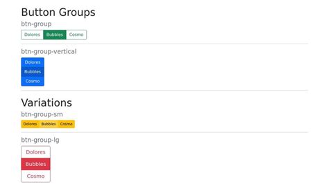 Toradh íomhá ar Bootstrap Button Groups