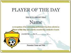 Image result for Player of the Game Sample