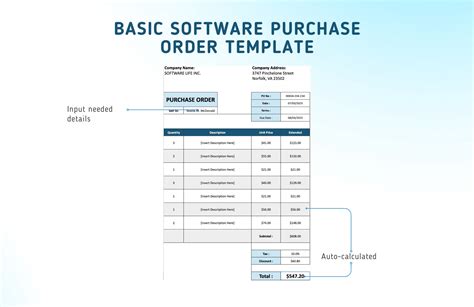 Image result for Software Purchase Order Examples