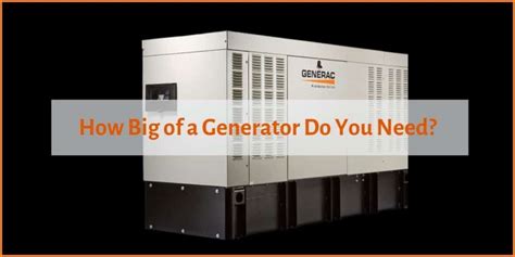 How Big Is A Generator に対する画像結果