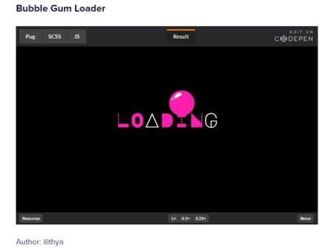 Toradh íomhá ar Loader Animation. CSS Vertcally CodePen Code