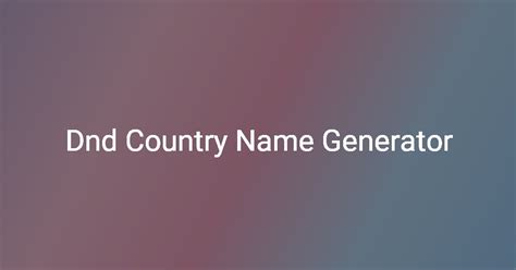 Image result for Create CountryName Generator