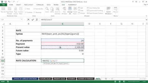 Image result for Rate Formula Excel Manual