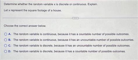 Discrete or Continuous Random Variable Worksheet with Answer Key に対する画像結果