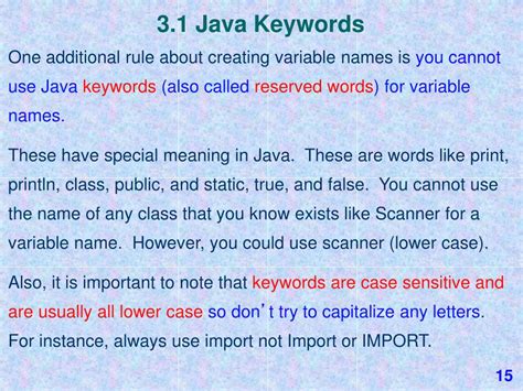 Image result for Reserved Key Words in Java