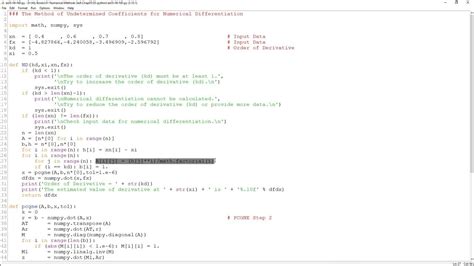 Numerical Differentiation Python に対する画像結果