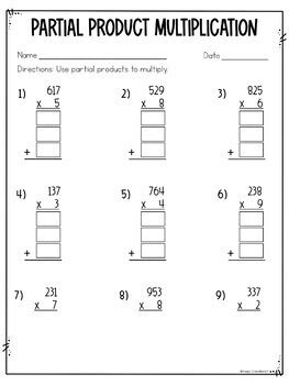 Toradh íomhá ar Worksheet for 4th Grade Math Doble Digit Multiplication